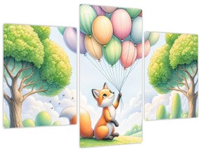 Tablou – Vulpe fericită (90x60 cm)