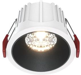 Spot LED incastrabil dimabil design tehnic Alpha alb, negru 8,5cm, 4000K