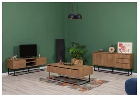 Set mobilier living Laxi 4 (nuc + negru). 1107127