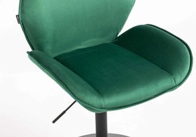 HR350N Scaun Verde din Catifea Bază Neagră