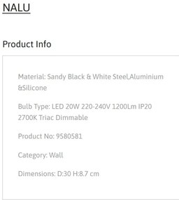 Aplica LED stil ambiental NALU diametru-30cm, 2700K NVL-9580581