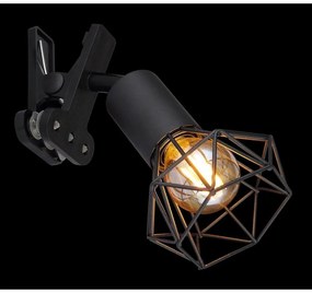 Spot cu clema design industrial XARA I negru
