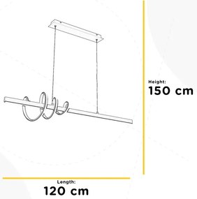 Lustră LED pe cablu ONLI SWING LED/30W/230V 4000K negru