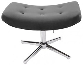 Taburete, suport pentru picioare Lounger, catifea gri A-39513 VC