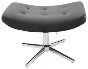 Taburete, suport pentru picioare Lounger, catifea gri A-39513 VC