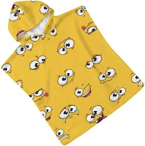 Poncho pentru copii SMILE galben
