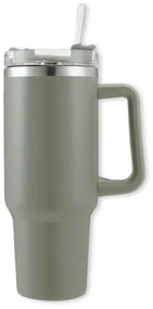 Cană termică cu pai TERMOS 1000 ml, gri