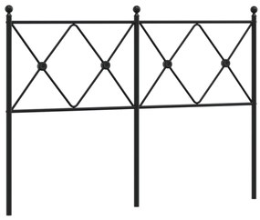 376533 vidaXL Tăblie de pat metalică, negru, 120 cm