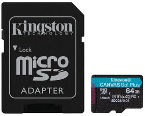 MICROSD KS 64GB CL10 UHS-I CANVAS GO PLS