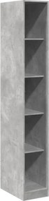 vidaXL Șifonier, gri beton, 30x50x200 cm, lemn prelucrat