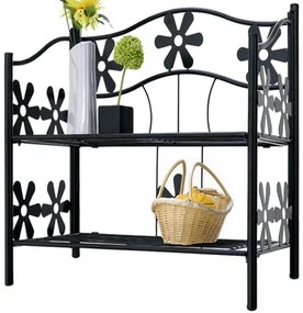 Deuba Raft metalic cu model de flori - 60x30x50 cm