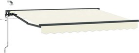 vidaXL Cort electric retractabil Crem 3 x 2,5 m
