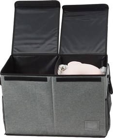 Cutie de depozitare pliabila, gri negru, DETER