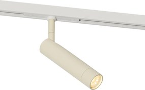 Spot modern bej cu alb pentru sistem de șine monofazat - Slimline Uzzy
