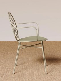 Scaun de exterior, verde, din metal, Bubble