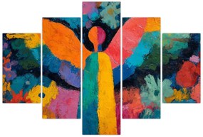 Tablou - Înger abstract cu flori (150x105 cm)