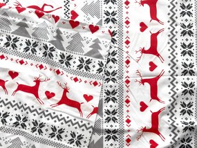 Lenjerie de pat din flanel DEER DREAMS albă Dimensiune lenjerie de pat: 2 buc 70 x 90 cm | 200 x 220 cm