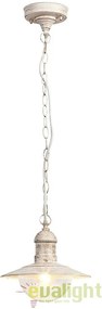 Lustra, Pendul de exterior cu protectie IP44, finisaj alb antic, diametru 24cm, Oslo 8740 RX