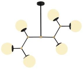 Lustră de 6 becuri Opviq lights Damar, negru