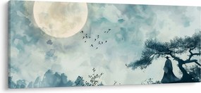 Tablou - Pictură cu lună plină (120x50 cm)