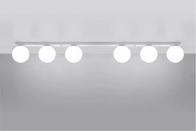 Plafonieră albă cu abajur din sticlă ø 12 cm Umerta – Sollux