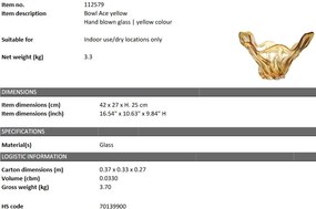 Bol/ Obiect decorativ LUX Ace, galben 112579 HZ