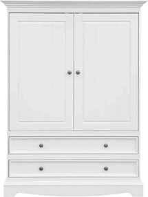 Dulăpior lemn masiv alb Linea, 108 × 45 × 147 cm