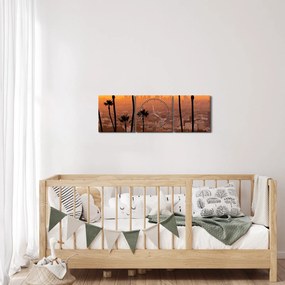 Tablou - Panorama din Los Angeles (cu ceas) (90x30 cm)