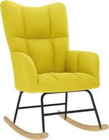 vidaXL Scaun balansoar din material galben deschis