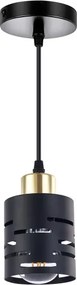 Pendul pe cablu ELEN 1xE27/35W/230V negru/auriu
