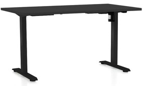 Masa inaltime reglabila OfficeTech A, 120 x 80 cm, bază neagră, negru