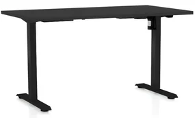 Masa inaltime reglabila OfficeTech A, 120 x 80 cm, bază neagră, negru