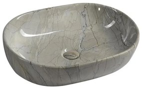 Sapho - Lavoar DALMA pentru blat, 59 x 42 cm, ceramică/gri