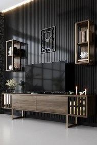 Set de mobilier pentru living Gold, Nuc Negru