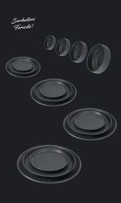 Set Cadou 24 Farfurii Vulcano Eveniemnte (6 Platouri 30cm, 6 Farfurii 25cm, 6 Farfurii 20cm, 6 boluri 400ml) LA COMANDA 25 de seturi