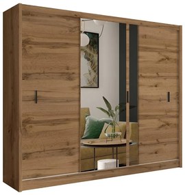 Dulap cu oglindă SABRINA 250x215 cm, stejar woltan
