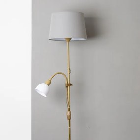 Brilagi - Lampă de podea CERIA 2 în 1, 1xE27/100W/230V + 1xE14/25W, auriu/gri