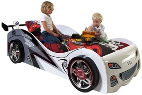 Pat copii auto BRAP BRAP cu SALTEA PAT COPII