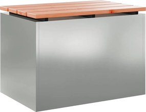 vidaXL Bancă de grădină Argintiu 60 x 40 x 43 cm Oțel galvanizat