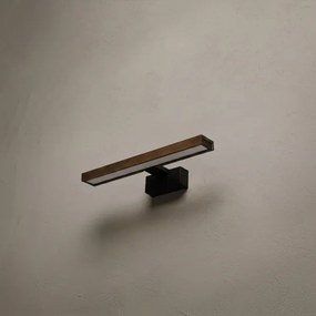 Brilagi - LED iluminare oglindă pentru baie 3în1 WOODY MIRROR LED/8W/230V IP44 negru/stejar-nuc