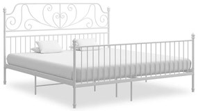 vidaXL Cadru de pat, alb, 180x200 cm, metal