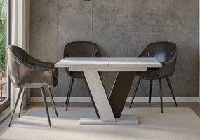 Masă de sufragerie Venag (gri deschis + Negru) (pentru 4 până la 6 persoane). 1055269