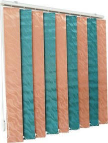 Jaluzele verticale BEATA 9609 / 9621 somon verde petrol – jaluzele verticale moderne complete cu prindere pe tavan