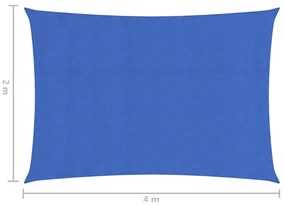 Panza parasolar, albastru, 2x4 m, HDPE, 160 g m   Albastru, 2 x 4 m