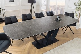 Masa Extensibila cu Blat Ceramic, Grafit, PAPILLON 180-220-260cm