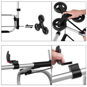 Deuba Coș de cumpărături cu roți - albastru