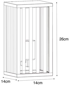 Lampa de perete exterioara moderna neagra 26 cm IP44 - Dijon