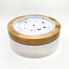 Brilagi - BELLADONNA plafonieră LED, 20W, 230V, Ø 30 cm, alb/stejar