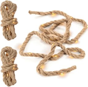 Set frânghie decorativă cu LED-uri, 25 LED-uri, alb cald, 3