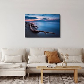 Tablou cu plaja în apus de soare (90x60 cm)